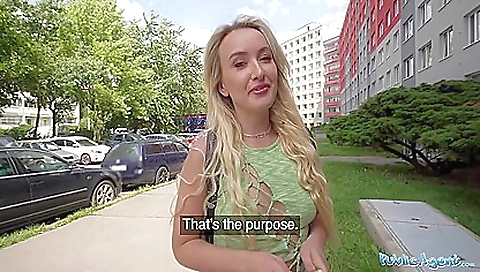 Hot Young Blonde Wants Strangers Big Cock For Content Creation