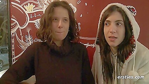 Amateur lesbian video shows hot blonde and brunette