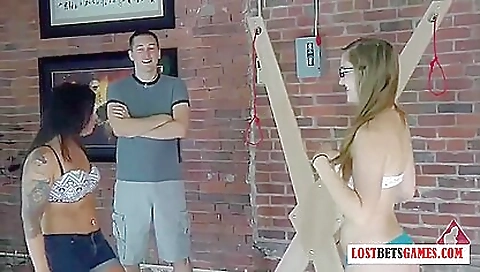 Busty brunette gets fucked in a group of hardcore sex