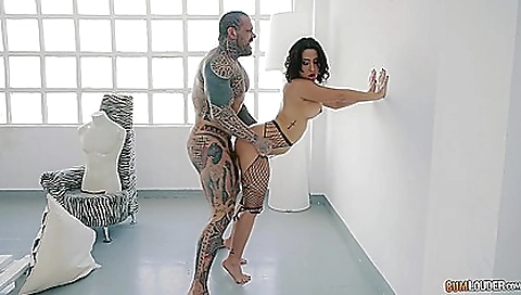 Latina with a big ass and tattooing fucks in hot video