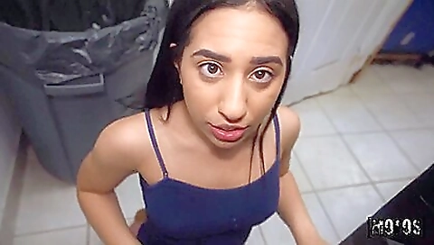 Slutty brunette with a big ass gets fucked on the floor