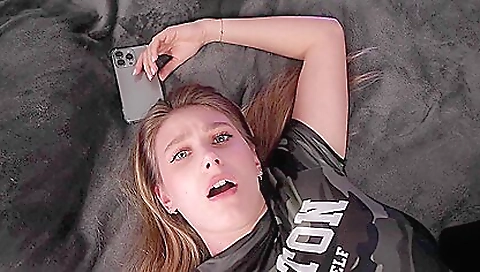 Big boobed blonde teen with tight cunt is getting fucked