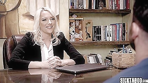 Great porn movie with a hot blonde milf in stockings