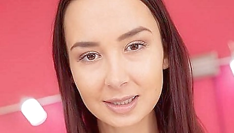 Sexy girl in red lingerie showing her boobs and pussy