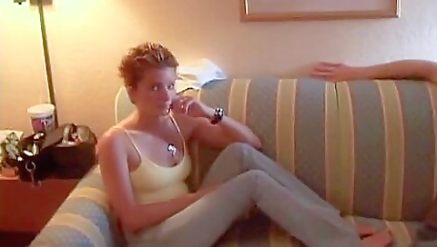 Tattooed redhead is going to go wild with the cave