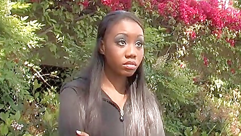 Ebony whore gets fucked on the table and gets a group of cumshots