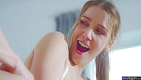 Blonde pornstar is giving a blowjob and cunnilingus