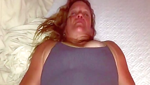 Mature cougar with large natural tits gets rammed in POV