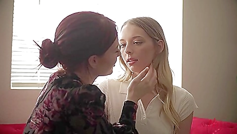 Blonde and brunette lesbian play with pussy and ass