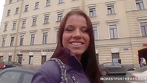 Busty brunette gets double penetration in a threesome